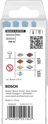 „Bosch EXPERT HEX-9“ daugiafunkcinių statybinių grąžtų rinkinys, 5 vnt.